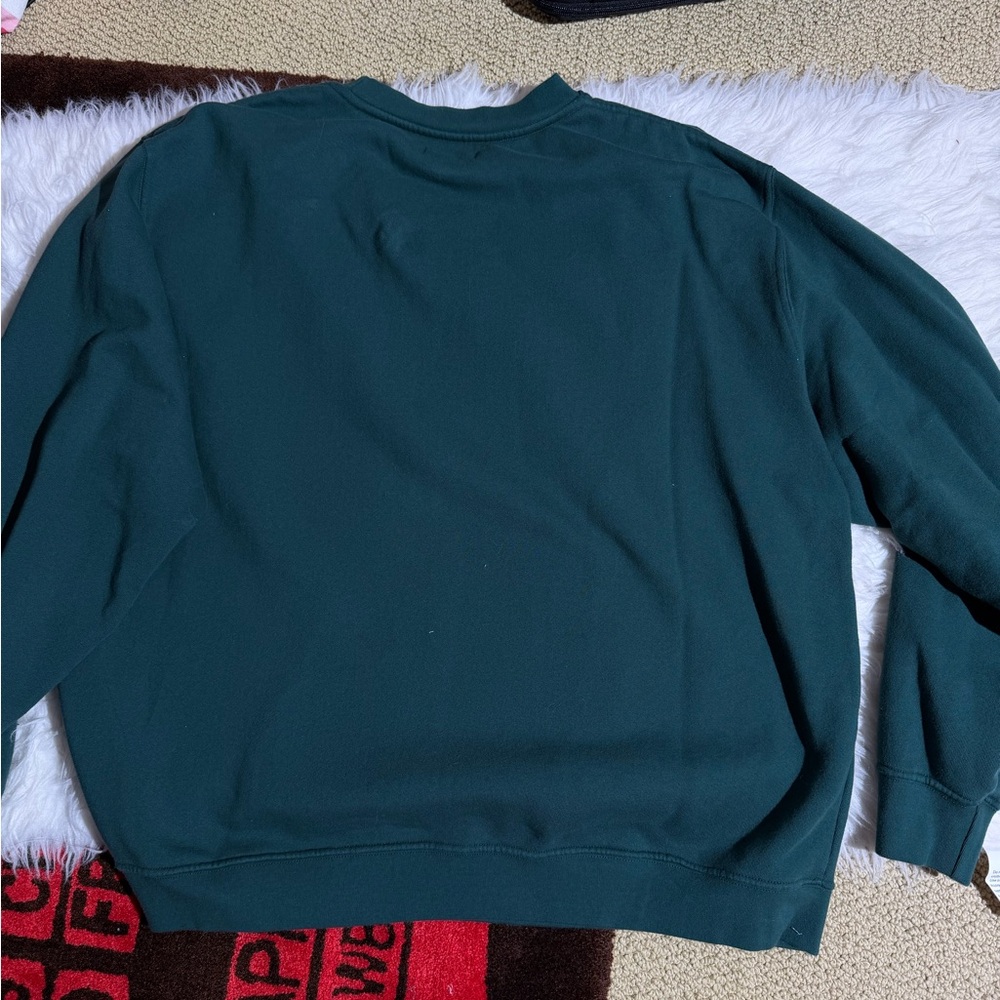 SET Active XL Midweight Sweats Staple Crewneck Nocturnal Sweatshirt Green SETmas - Picture 9 of 10